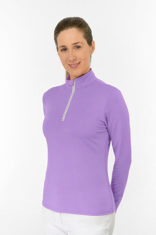 Lamprelle Tranquillity Quarter Zip Ladies Golf Top - Lilac