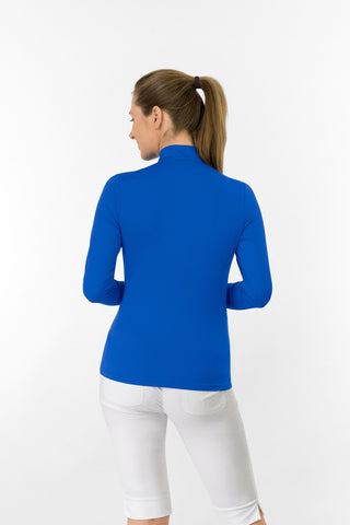 Pure Golf Ladies Tranquillity Mid Quarter Zip Polo - Royal Blue