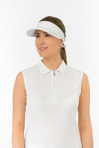 Pure Golf Arielle Telephone wire golf visor with Ball Marker - White