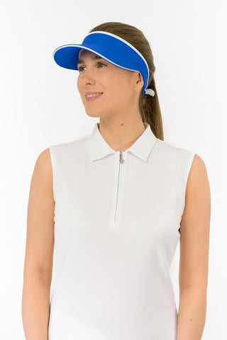 Pure Golf Arielle Telephone wire ladies golf visor with Ball Marker - Royal Blue