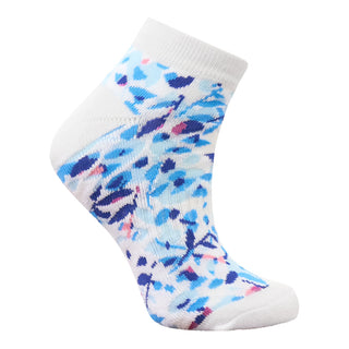 Surprizeshop Ladies Printed Golf Trainer Socks - Watercolour Petal
