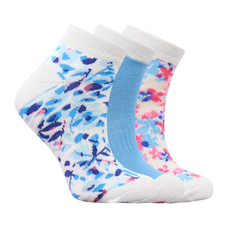 Surprizeshop Ladies Printed Golf Trainer Socks - Watercolour Petal
