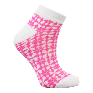 Surprizeshop Ladies Printed Golf Trainer Socks - Pink Viola
