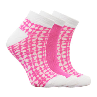Surprizeshop Ladies Printed Golf Trainer Socks - Pink Viola
