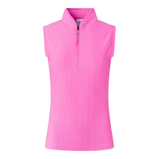 River Sleeveless Ladies Golf Polo Shirt - Azalea
