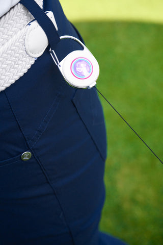 Lady Golfer Retractable Towel - Aqua