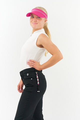 Beaded Crystal Golf Score Counter - Pink