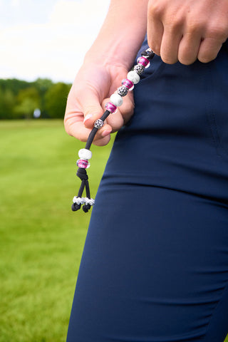Beaded Crystal Golf Score Counter - Pink