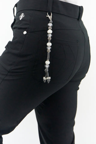 Silver Beaded Crystal Golf Score Counter