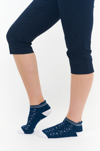 3 Pack Ladies Golf Socks- Navy