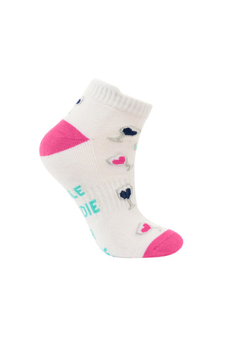 3 Pair Pack Assorted Boozy Themed Ladies Golf Socks