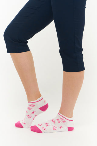 3 Pair Pack Ladies Golf Socks - Pink