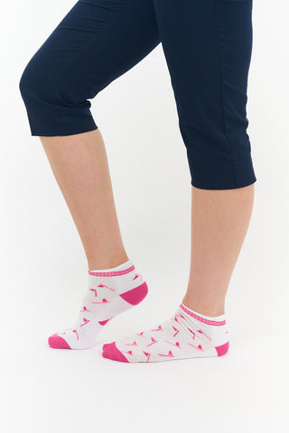3 Pair Pack Ladies Golf Socks - Pink