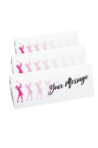 Lady Golfer Place setting cards - pack of 10