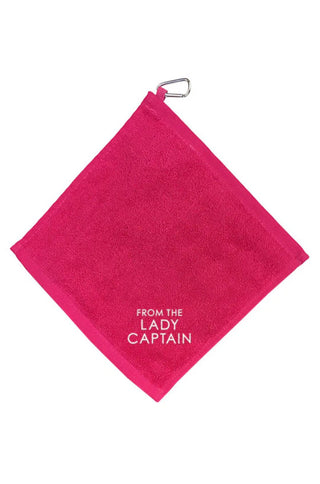 From The Lady Captain Towel With Clip - Pink