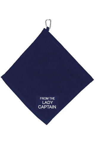 From The Lady Captain Towel With Clip - Navy