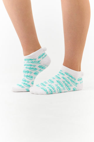 Surprizeshop 3 Pair Pack Of Ladies Pom Pom Golf Socks - Multi Coloured