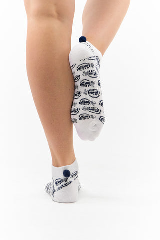 Surprizeshop 3 Pair Pack Of Ladies Pom Pom Golf Socks - Multi Coloured