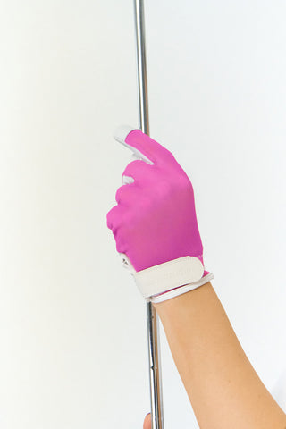 Cabretta Leather Tan Through Ladies Golf Glove - Pink