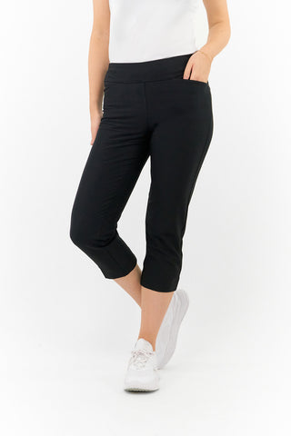 Tail Ladies Golf Mulligan Pull On Capri 83CM- Black