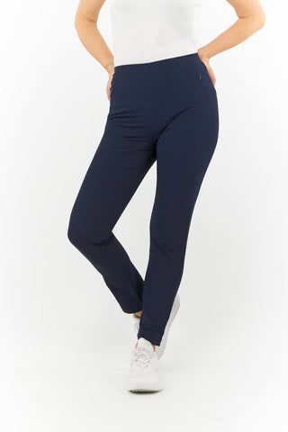 Tail Ladies Allure Pull On Ankle Golf Trousers (28 Inch) - Navy