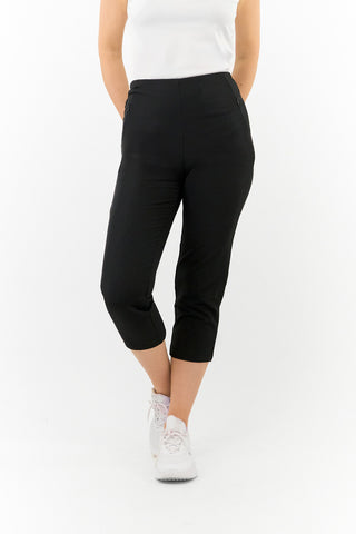 Tail Ladies Golf Allure Pull On Capri (83cm) - Black