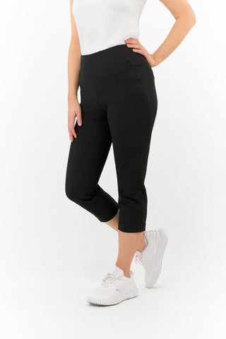 Tail Ladies Golf Allure Pull On Capri (83cm) - Black