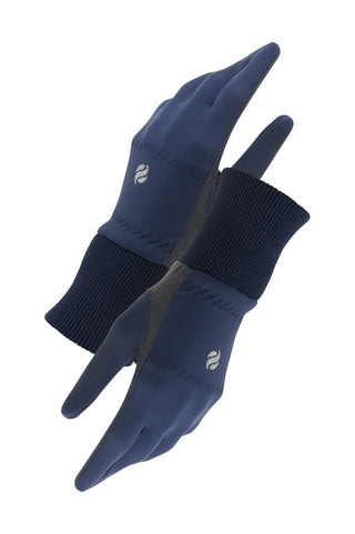 Fleece Lined Polar Stretch Winter Golf Gloves - Navy