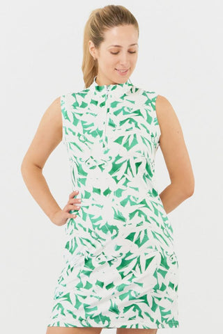 Sleeveless Golf Dress- Wild Peony Emerald