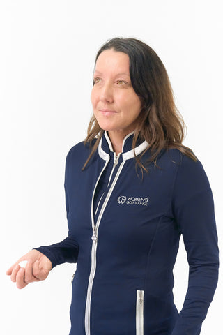 Women's Golf Lounge x Surprizeshop - Pure Golf Mist Full Zip Jacket Navy