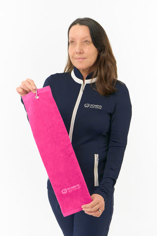 Women's Golf Lounge x Surprizeshop Tri Fold Golf Towel Pink