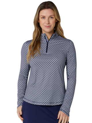 Callaway Scraf Geo Printed Golf Top - Peacoat