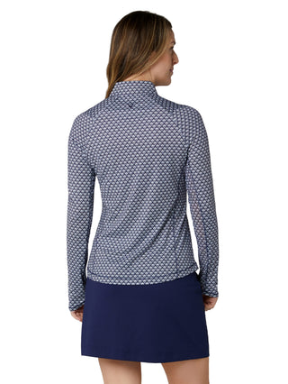 Callaway Scraf Geo Printed Golf Top - Peacoat