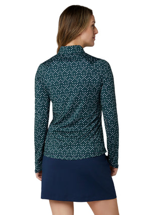 Callaway Framing Geo Long Sleeve Golf Top - Peacoat