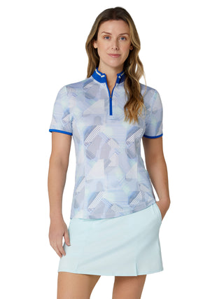 Callaway Active Geo Short Sleeve Polo - Brilliant White