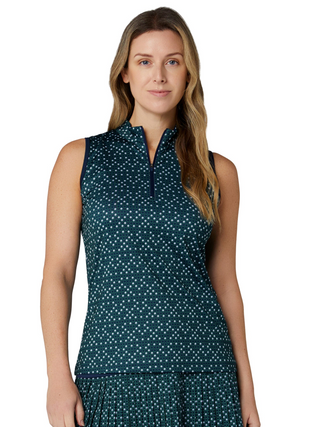 Callaway Framing Geo Sleeveless Golf Polo - Peacoat