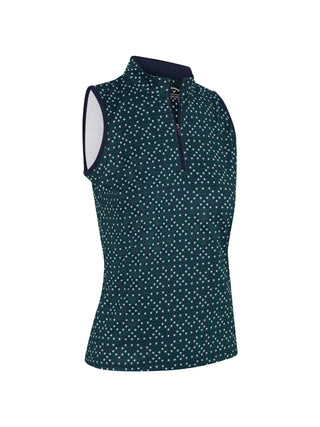 Callaway Framing Geo Sleeveless Golf Polo - Peacoat