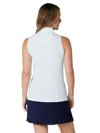 Callaway Rib Play Sleeveless Mock Polo - Salt Air