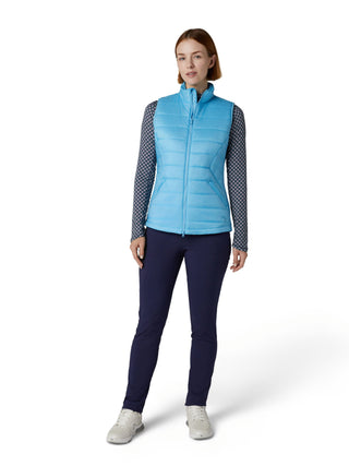 Callaway Golf Ladies Quilted Puffer Gilet - Ethereal Blue