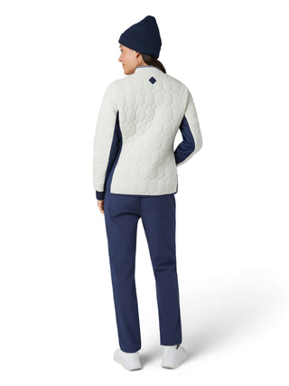 Penguin Ladies Golf Quilted Puffer Jacket - Silver Birch