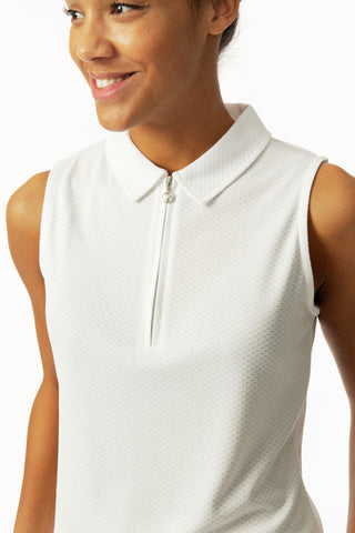 Daily Sports Peoria Sleeveless Golf Polo Shirt  - White