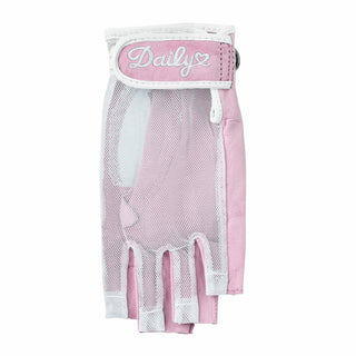 Daily Sports Left Hand Half Finger Sun Glove - Light Pink