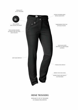 Daily Sports Irene Thermal Lined Trouser 32 Inch - Black (Daily Sports XDS LOGO)