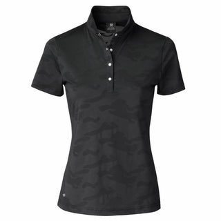 Daily Sports Jess Cap Sleeve Polo Shirt - Black