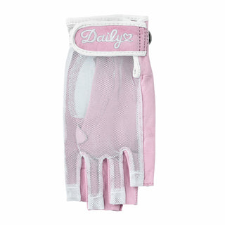 Daily Sports Left Hand Half Finger Sun Glove - Light Pink