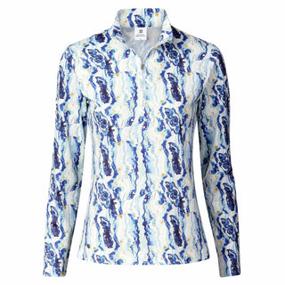 Daily Sports Marble Long Sleeve Polo Shirt - Marble