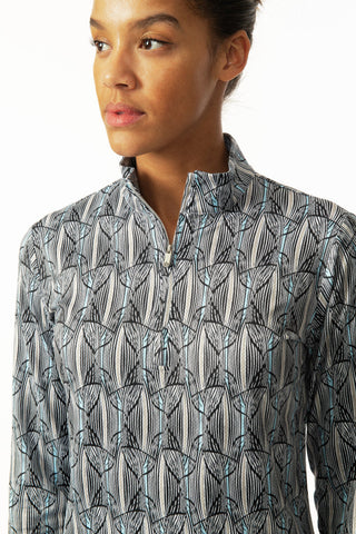 Daily Sports Ilma Long Sleeve Polo Shirt - Black