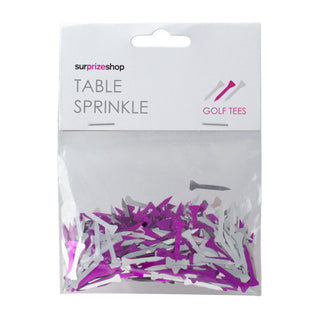 Golf Tees Table Sprinkle Confetti - Pink and Silver