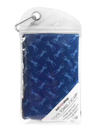 Lady Golfer Cooling Scarf & Neck Towel - Blue