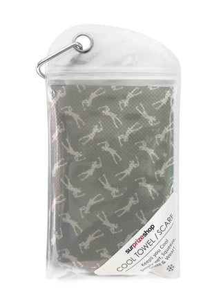 Lady Golfer Cooling Scarf & Neck Towel - Grey